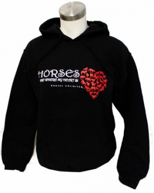 Horses are Where the Heart Is Hoodie - Valentines Day Gift Idea