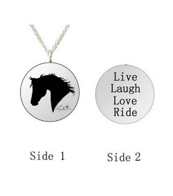 Word Necklace Live Laugh Love Ride - Valentines Day Gift Idea
