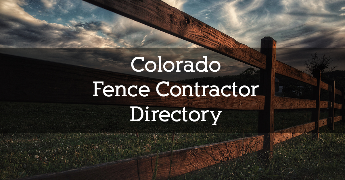 Colorado Fence Contractor Directory