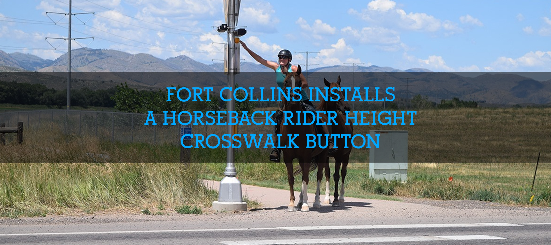 Crosswalk Button for Horseback Riders