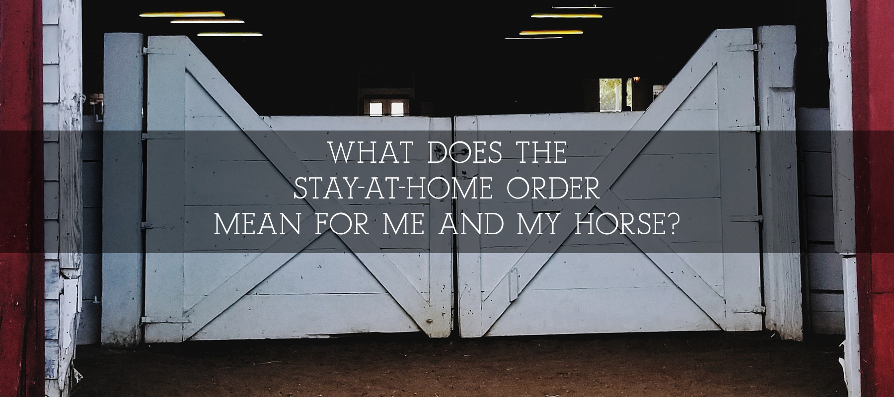 What does the Stay-at-Home Order Mean for Me and my Horse?