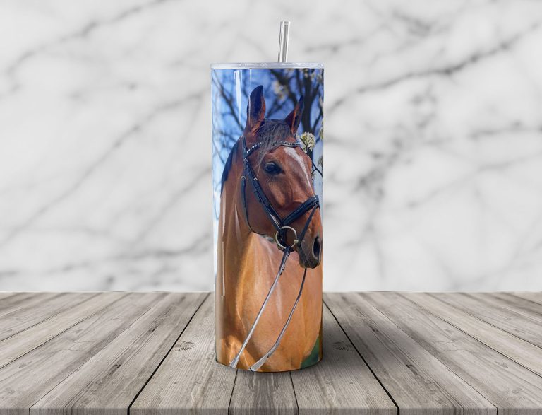 Custom Horse Photo 20oz Tumbler 768x587