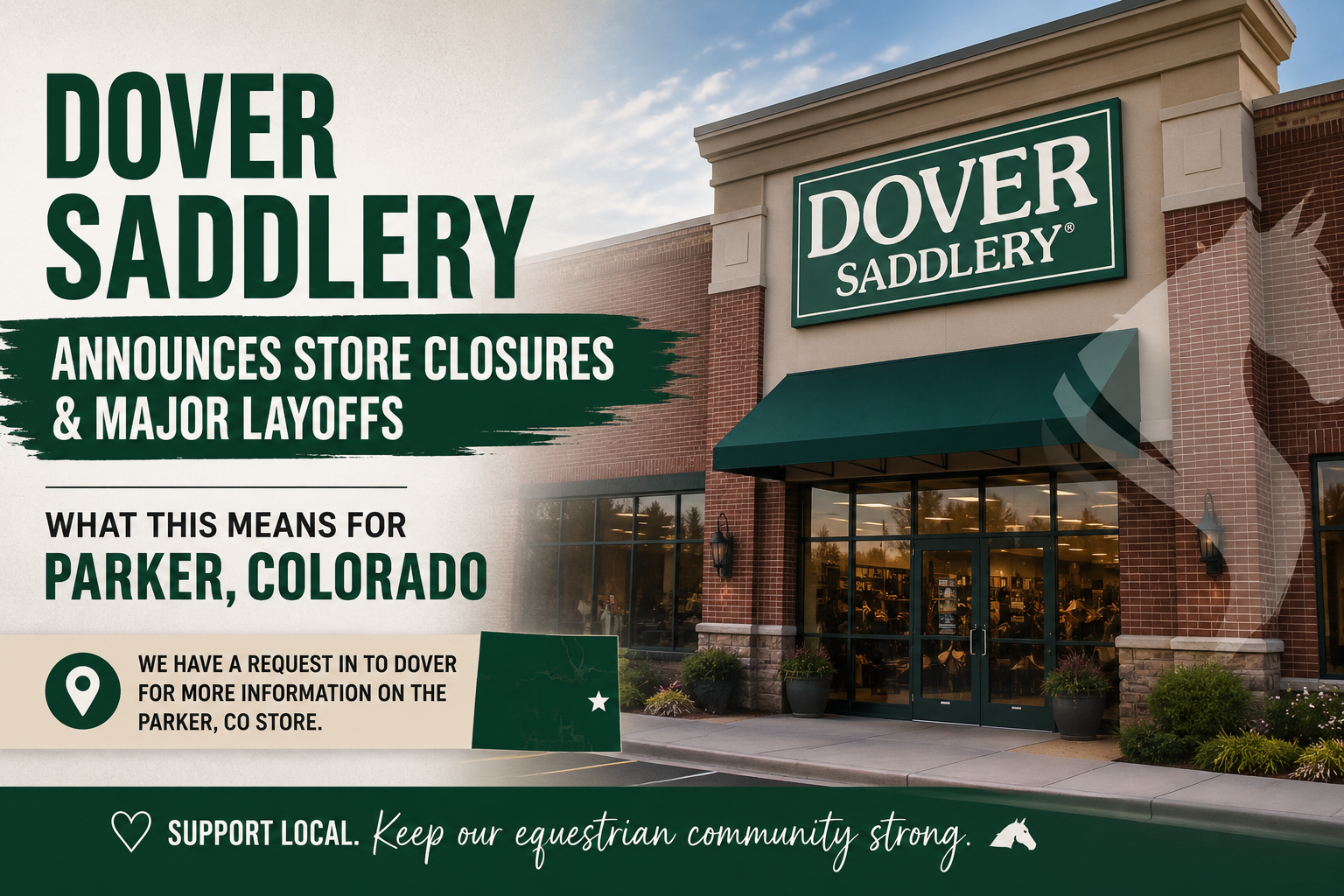Dover Saddlery Announces Store Closures and Major Layoffs — What About Parker, Colorado